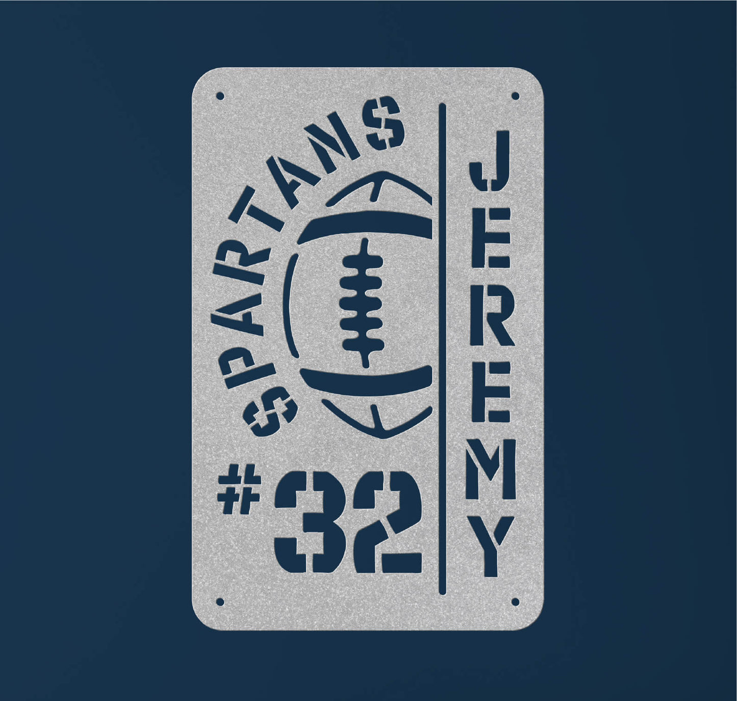 Customizable Football Player Sign, Add Your Team, Player Number, & Name