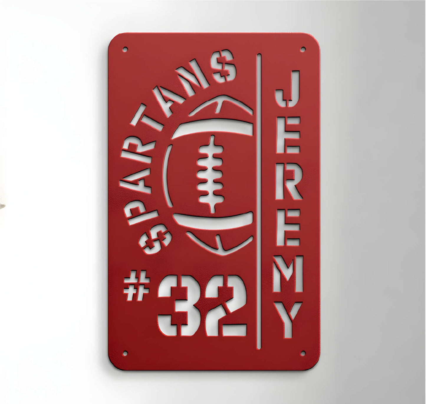 Customizable Football Player Sign, Add Your Team, Player Number, & Name