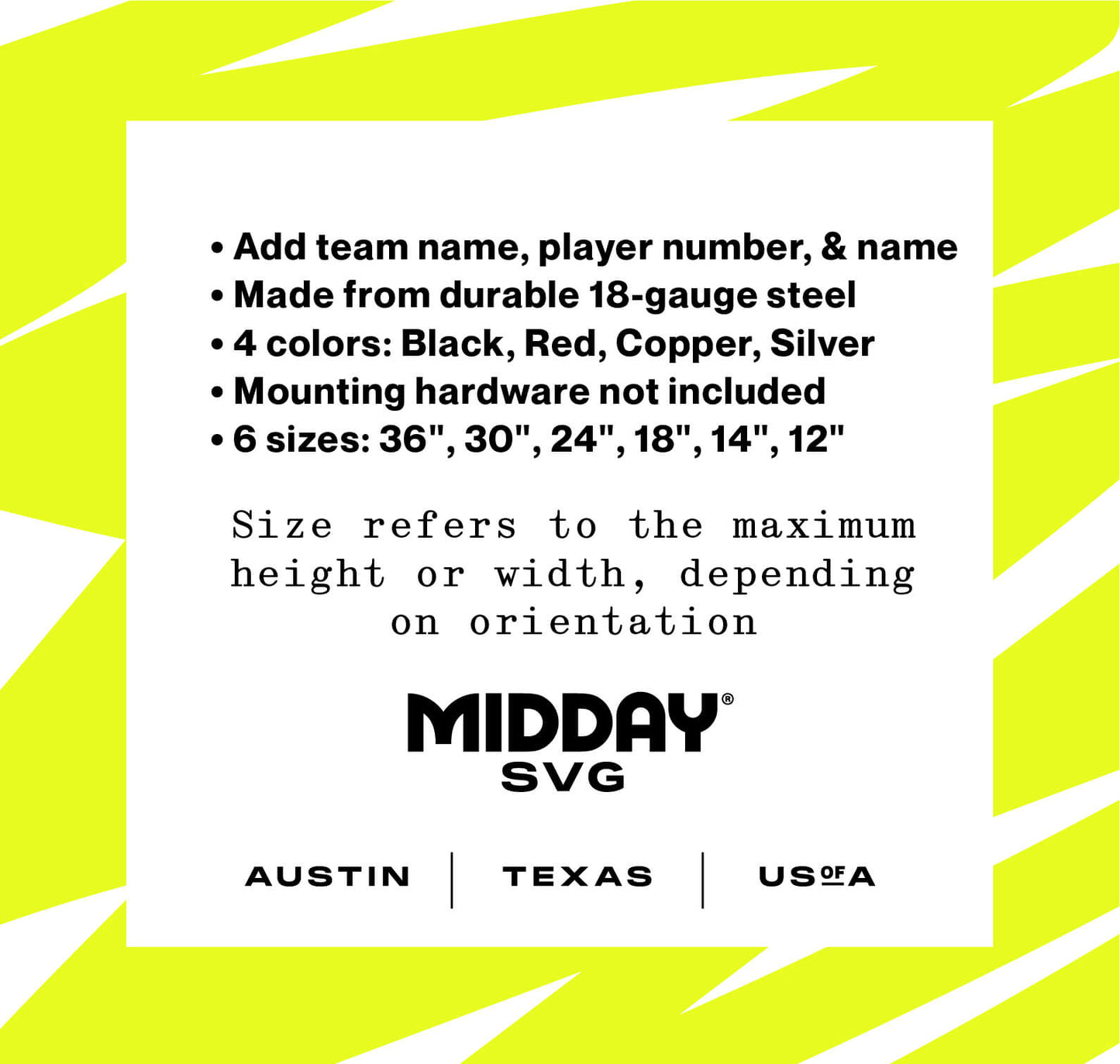 Customizable Football Player Sign, Add Your Team, Player Number, & Name