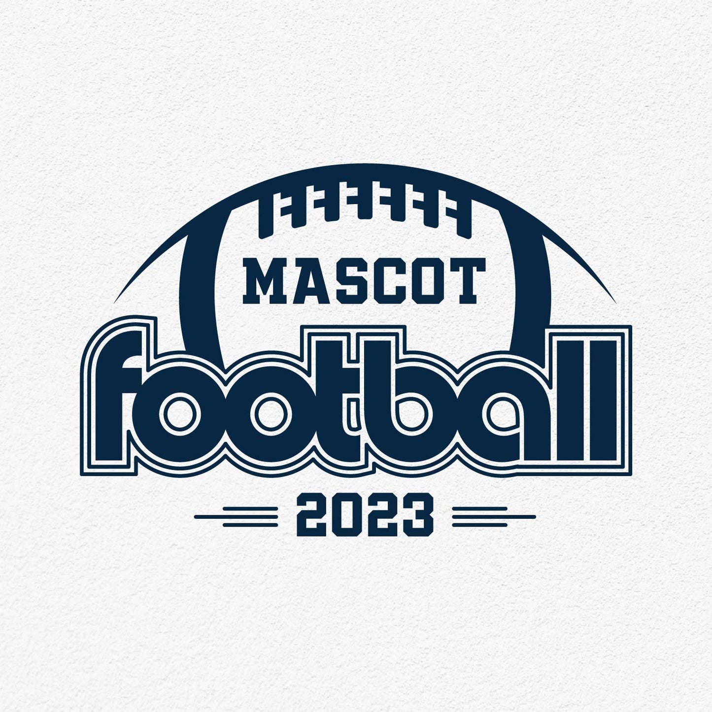 Vintage football team template design with mascot and football graphic.