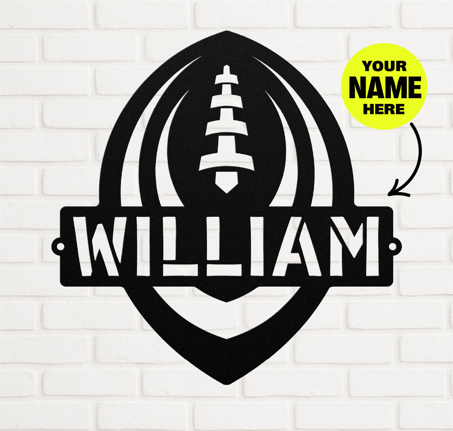 Customizable Football Sign