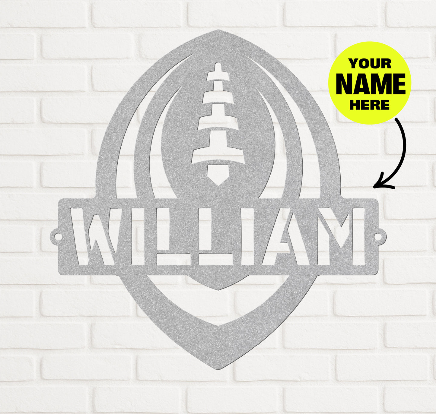 Customizable Football Sign