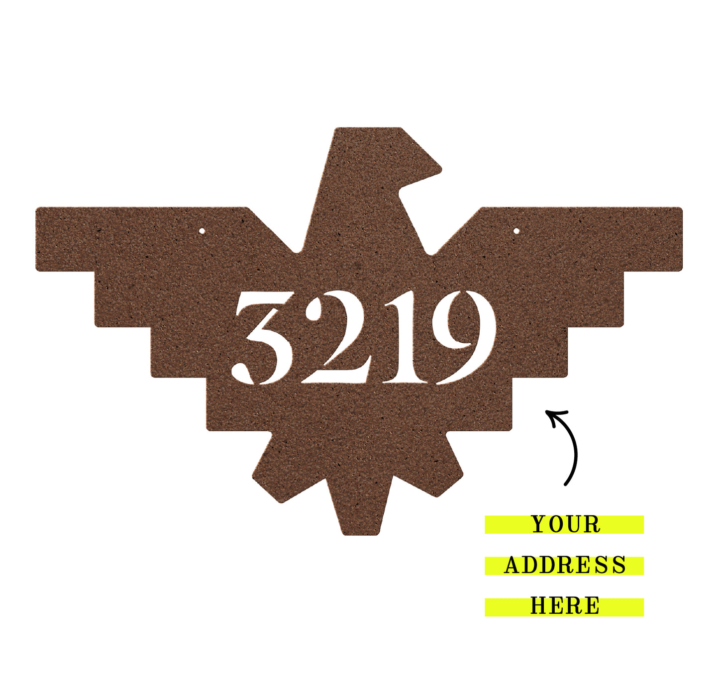 Aztec-style Eagle Customizable Adress Sign