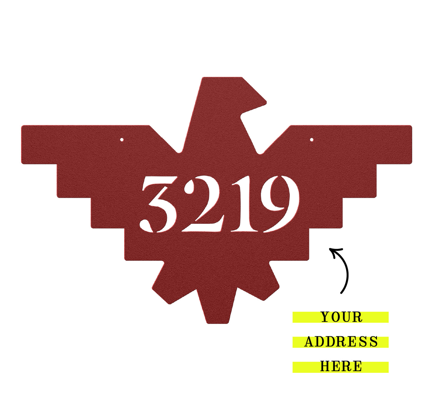 Aztec-style Eagle Customizable Adress Sign