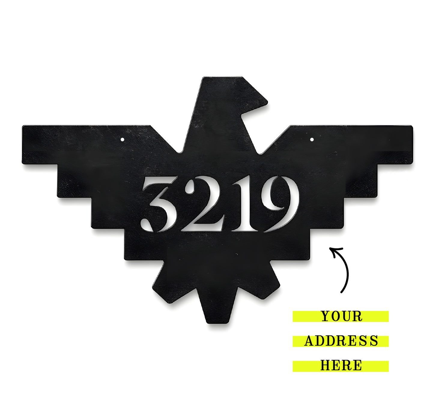 Aztec-style Eagle Customizable Adress Sign