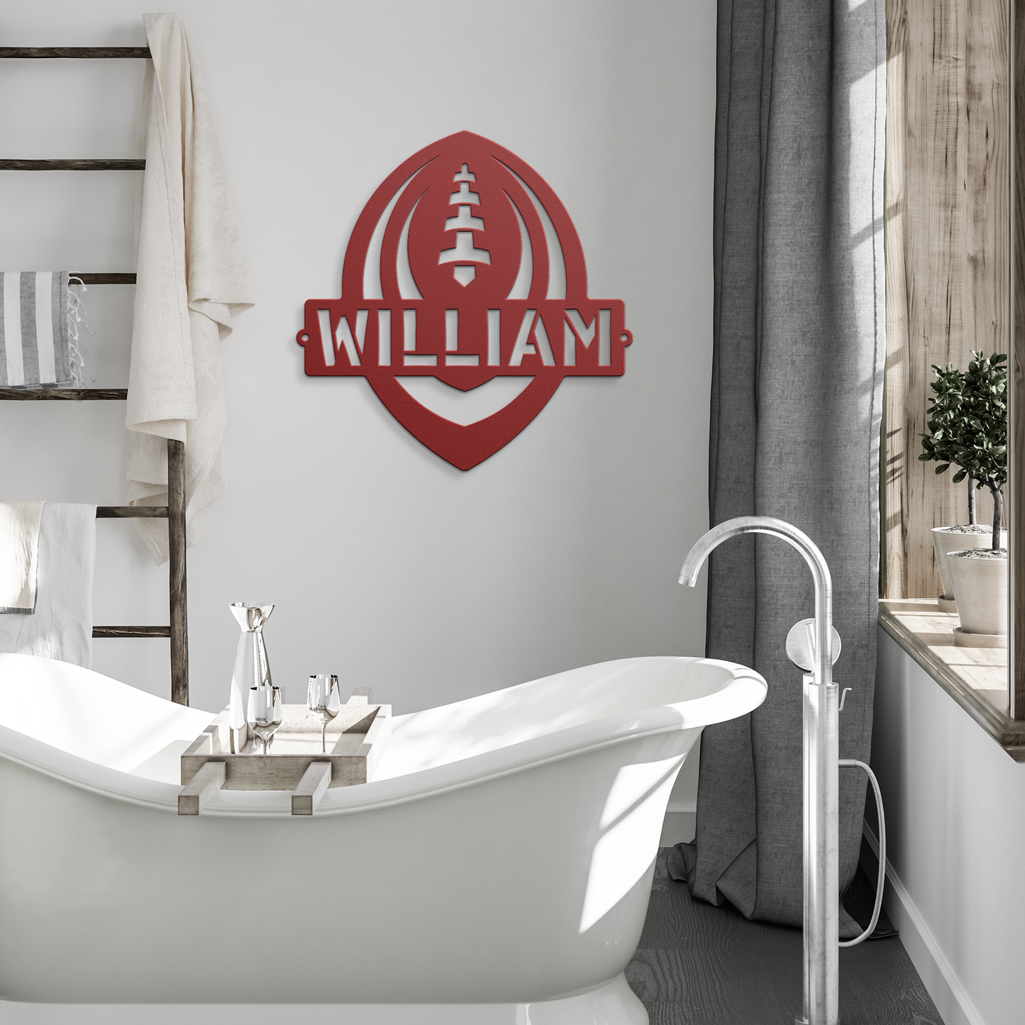 Customizable_Football_Sign_Red_Modern_Bathroom_Mockup.png