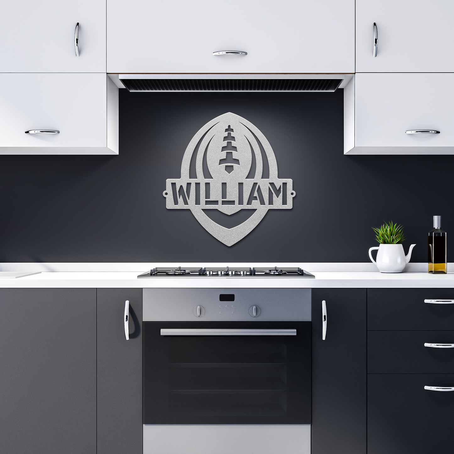 Customizable_Football_Sign_Silver_Dark_Kitchen_Mockup.png
