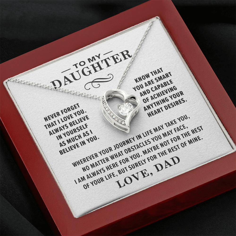 Gift For Daughter From Dad, "Believe In Yourself, Knot Necklace