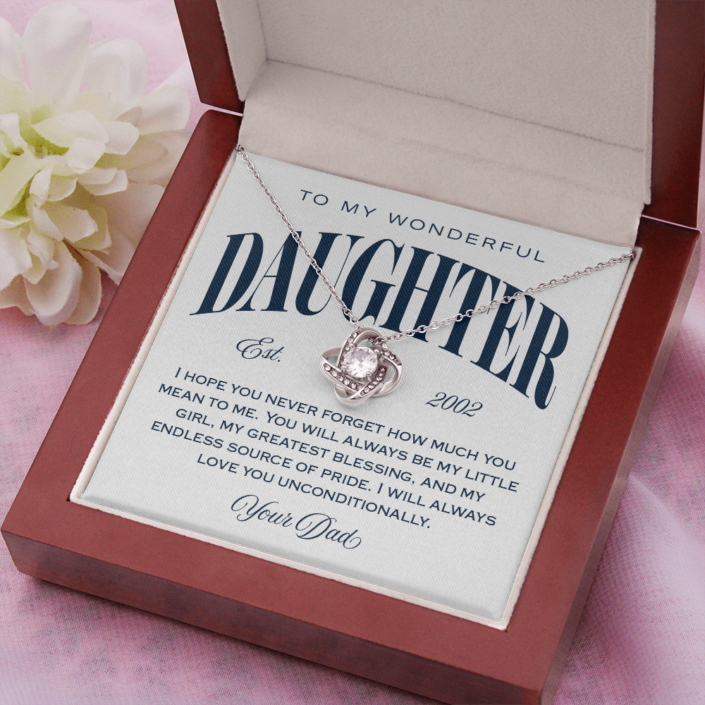 Halo Pendant Necklace, From Dad to Daughter, My Greatest Blessing