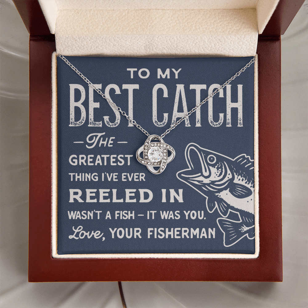 Halo Pendant Necklace With Fisherman Message