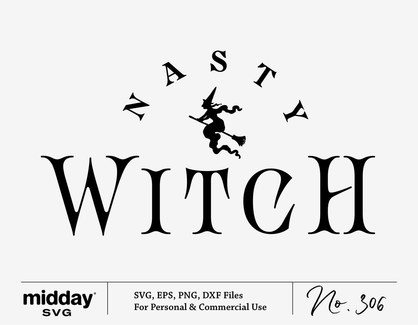 Nasty Witch SVG design with witch silhouette, perfect for Halloween crafts, costumes, and decor projects.