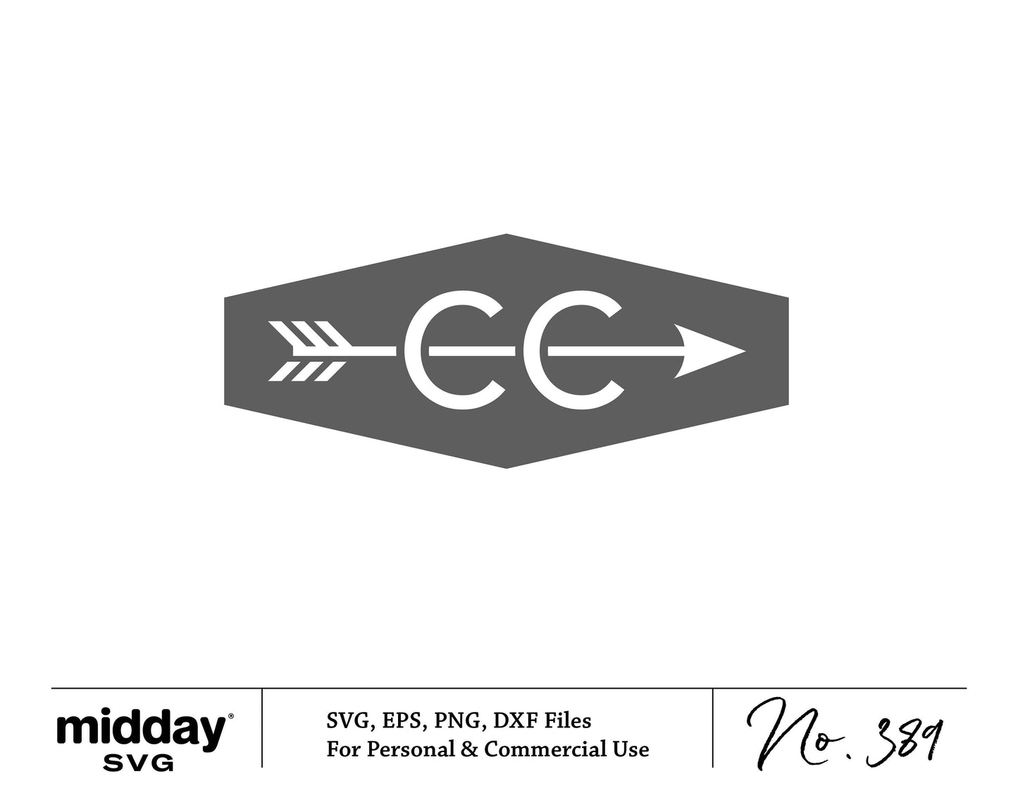 Cross Country SVG cut file with arrow and CC design for Cricut and Silhouette, includes SVG, EPS, PNG, DXF formats for personal use.