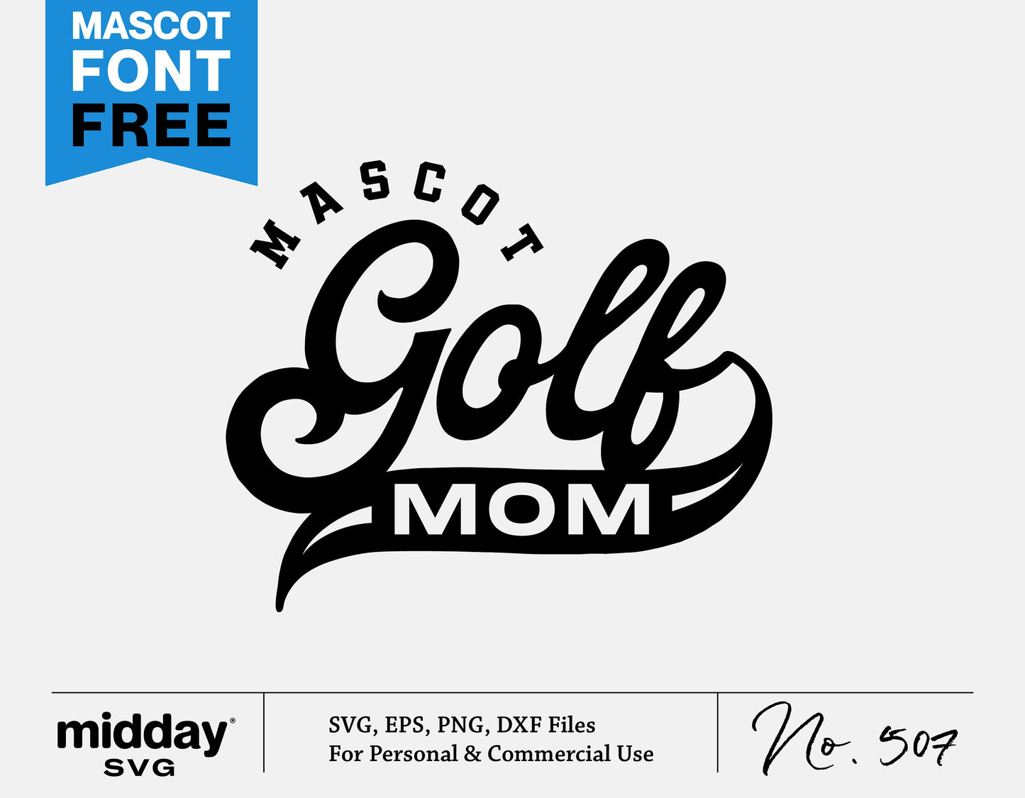 Vintage Golf Mom SVG graphic design for shirts, decals, or Cricut and Silhouette projects. Includes SVG, PNG, DXF, EPS files.