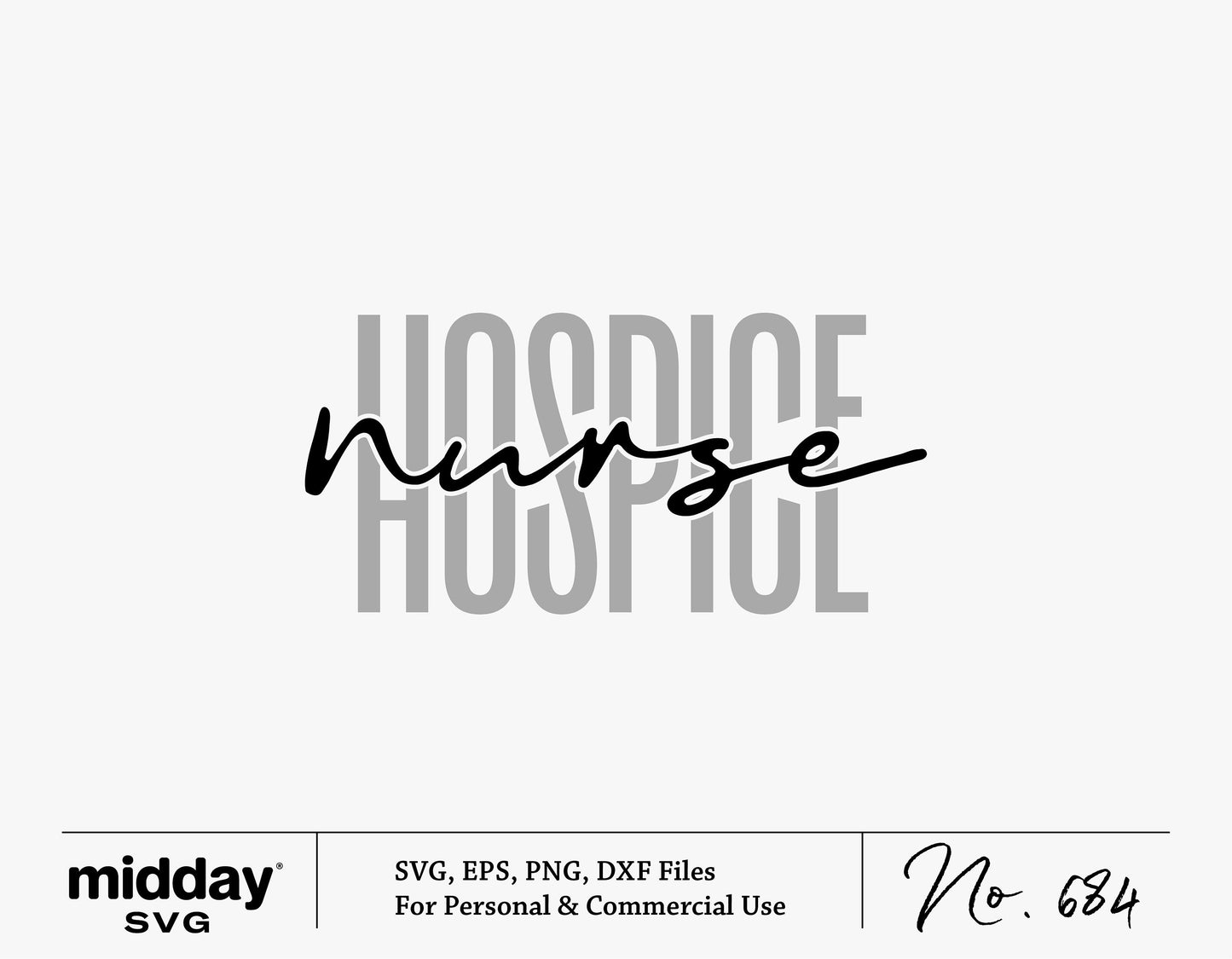 Hospice Nurse SVG for Cricut and Silhouette, digital download with PNG, EPS, DXF files for crafting and sublimation projects.