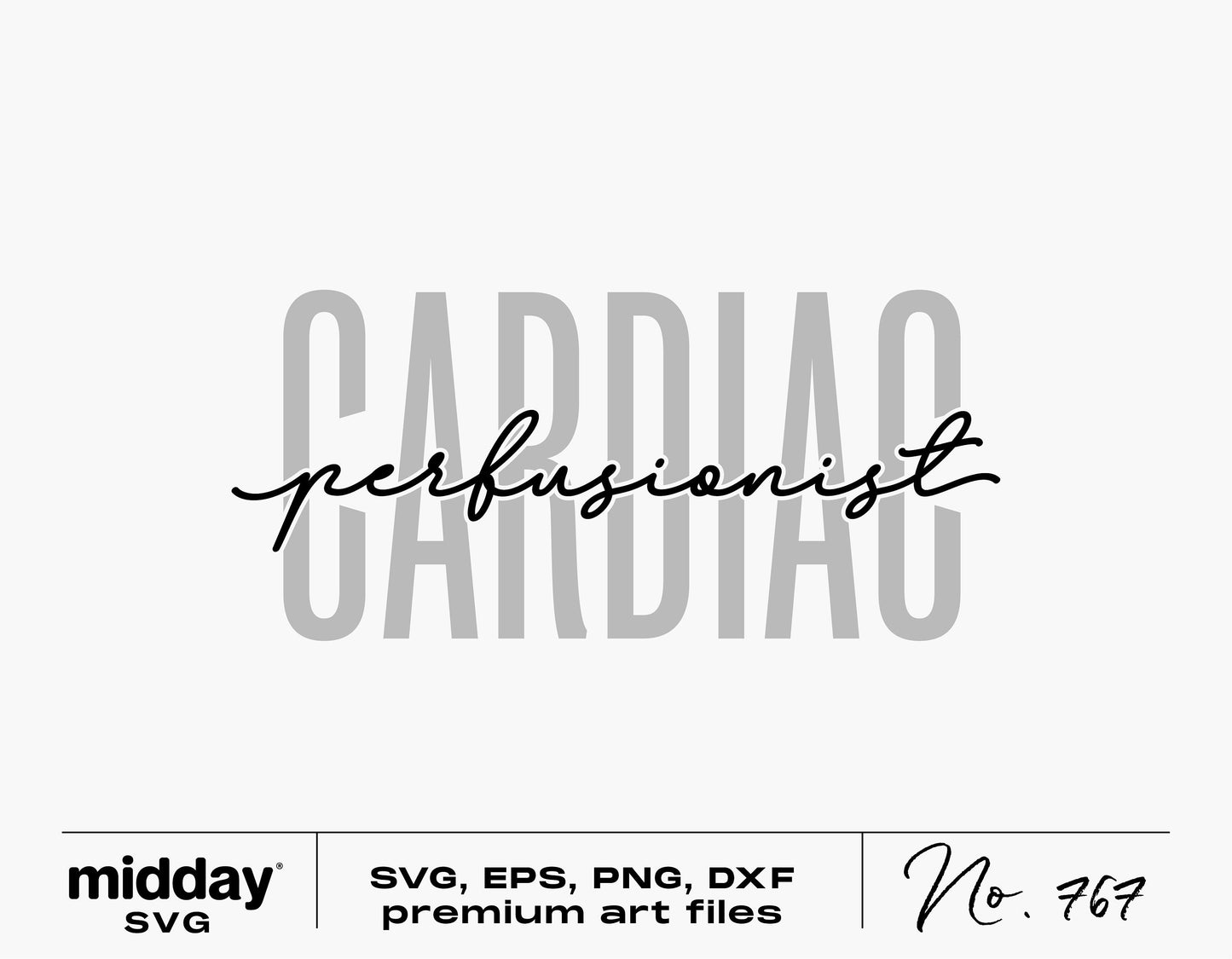 Cardiac perfusionist SVG and digital file bundle for Cricut and Silhouette crafting.