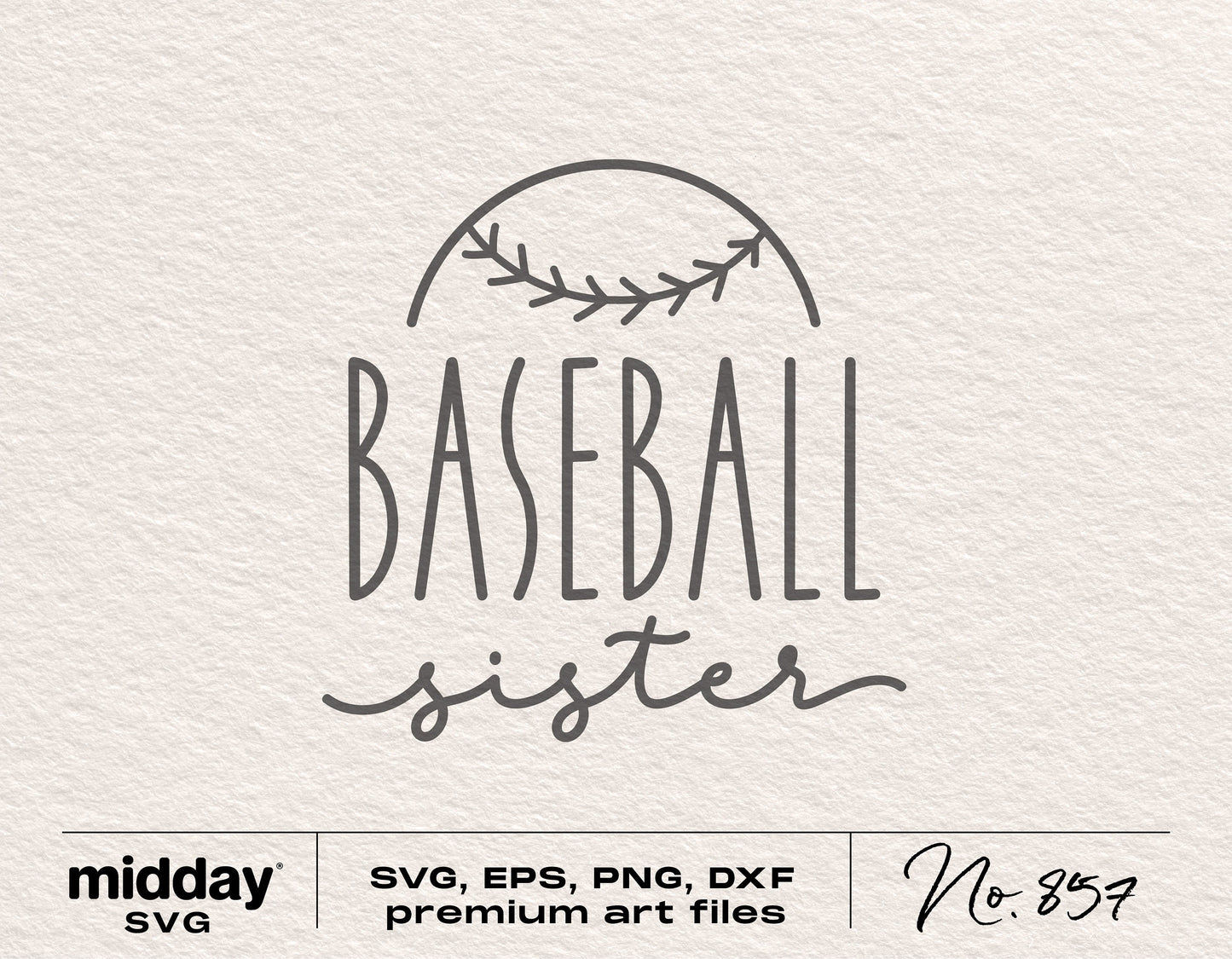 Baseball Sister SVG file for Cricut and Silhouette, includes SVG, PNG, EPS, DXF formats, ideal for tumbler, shirt, hoodie design.