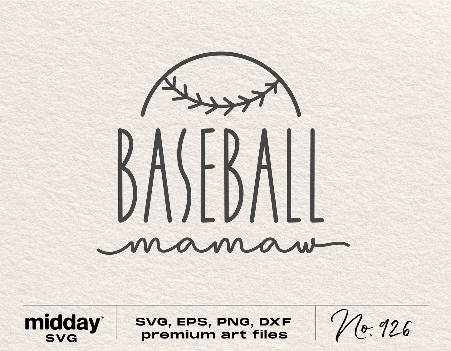 Baseball Mamaw SVG cut file for Cricut, featuring a baseball design, perfect for shirts and sublimation projects.