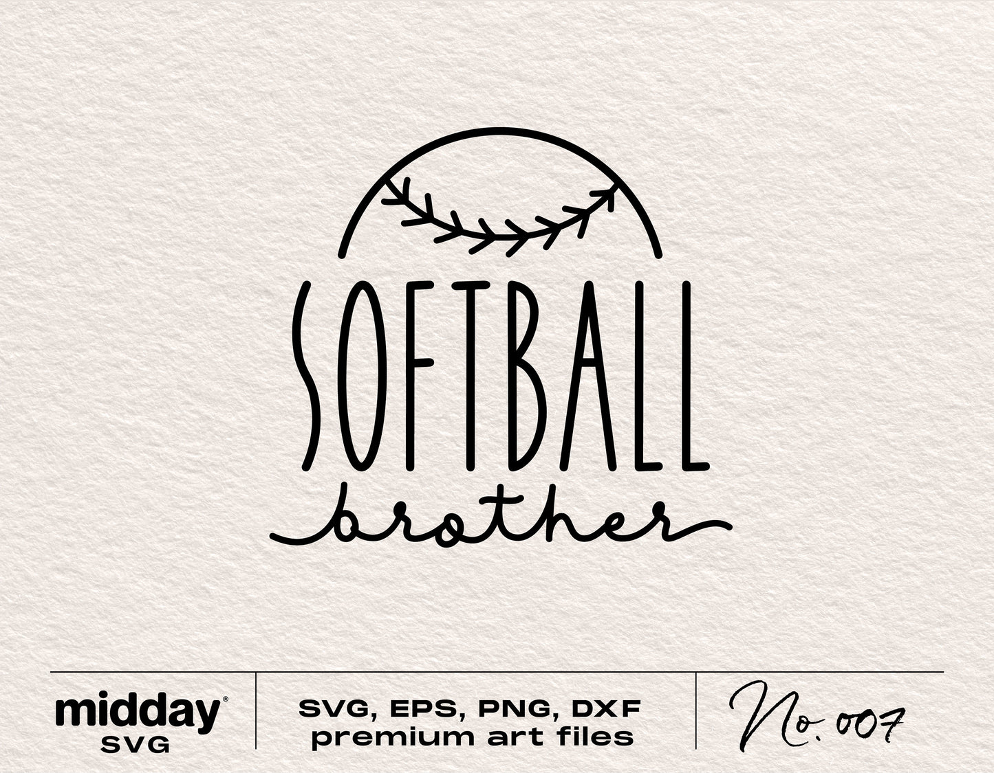 Softball Brother digital design in SVG, PNG, DXF, EPS formats for Cricut and Silhouette cutting machines.