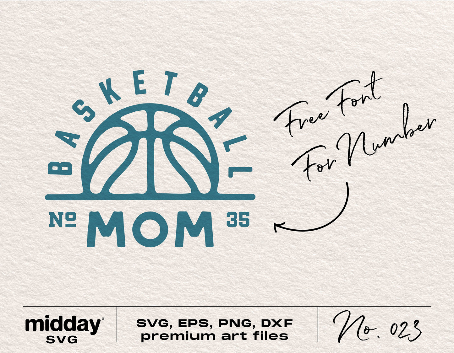 Basketball Mom SVG logo for shirts and crafts, includes free font for customization, compatible with Cricut and Silhouette.