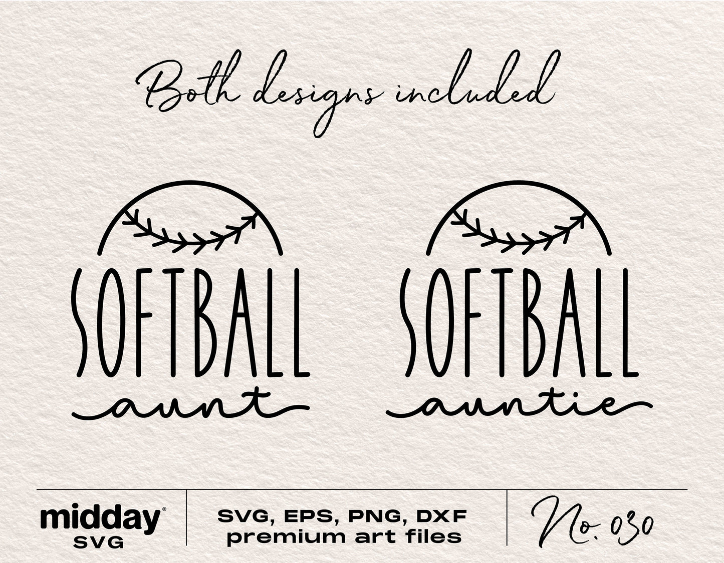 Softball Aunt Auntie SVG design for Cricut and Silhouette with premium art files, includes SVG, EPS, PNG, and DXF formats.