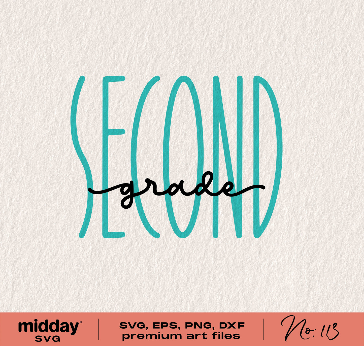 Second Grade SVG design for Cricut and Silhouette, available in SVG, PNG, DXF, EPS formats, ideal for back-to-school crafts.