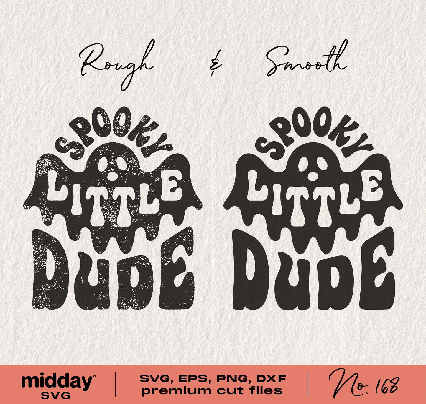Spooky Little Dude kids Halloween shirt design featuring cute ghost in SVG, EPS, PNG, DXF formats for Cricut and Silhouette.