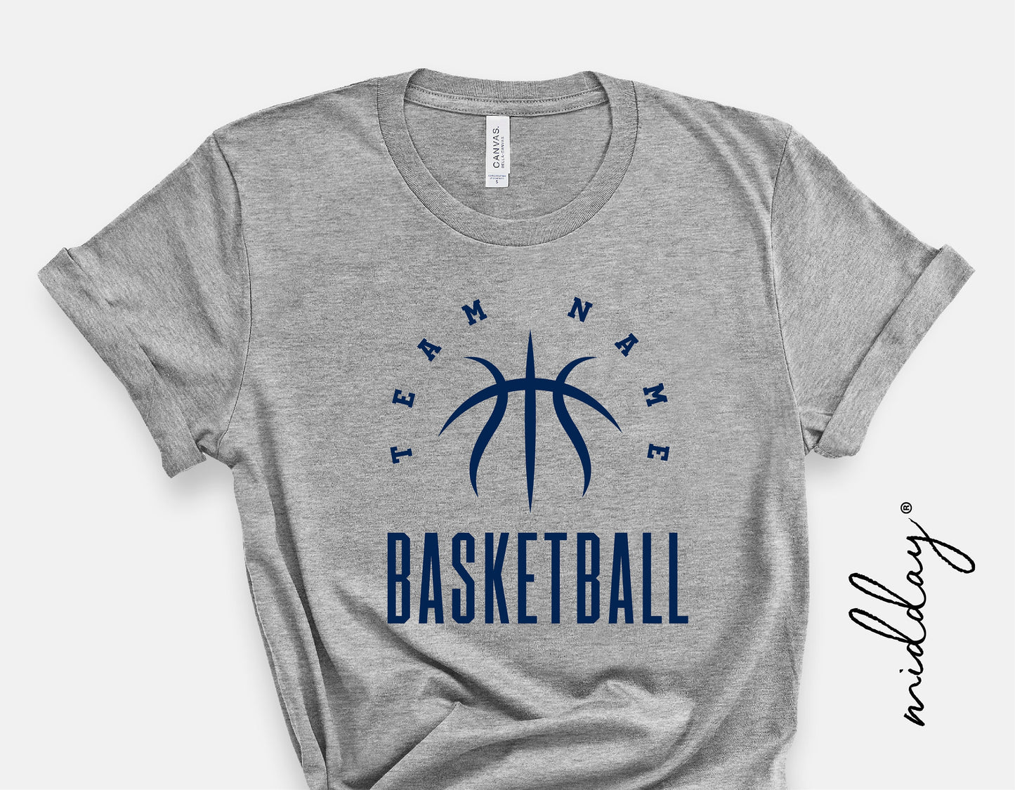 Gray Basketball Mom Shirt with Team Name Design, Cricut Cut File for Silhouette Cameo, Digital Download for Sports Enthusiasts