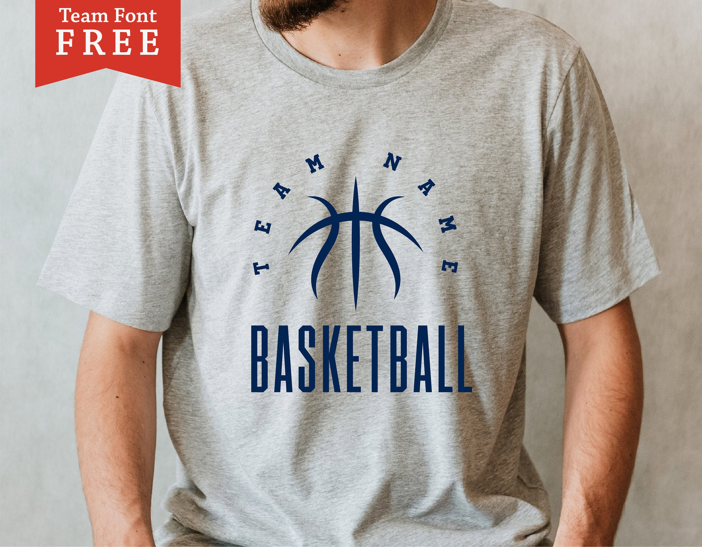 Basketball t-shirt with customizable team name and design for sports enthusiasts and team spirit.