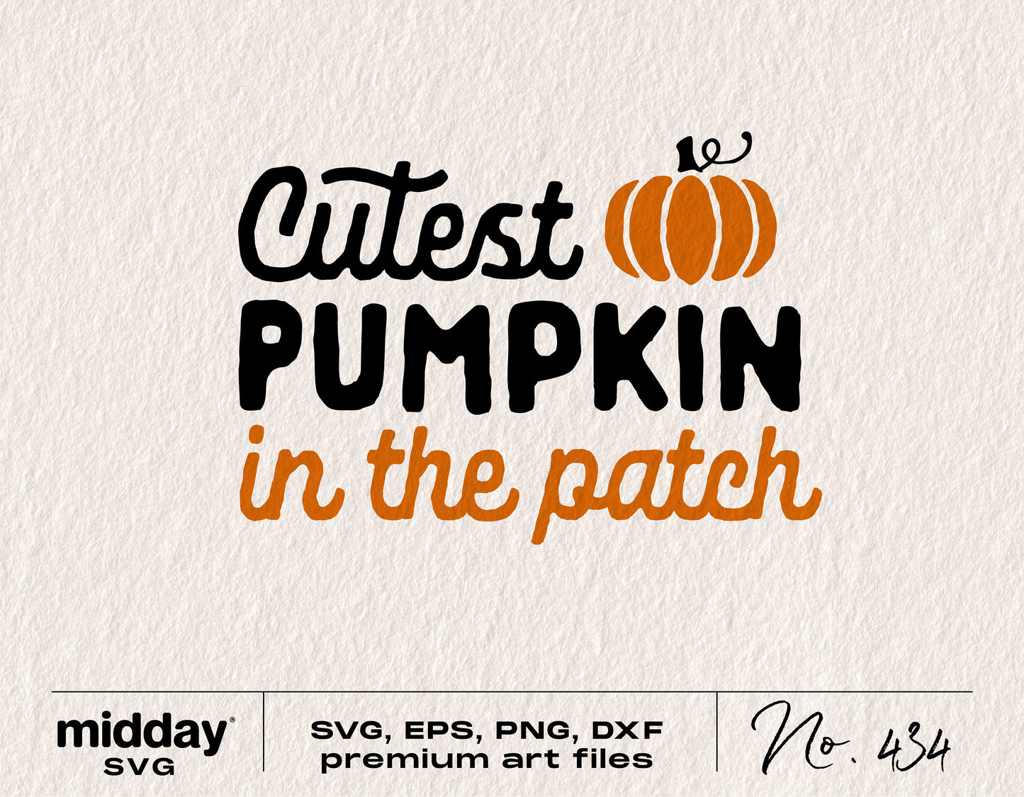 Cutest Pumpkin in the Patch SVG artwork for Baby's First Halloween in orange and black text.