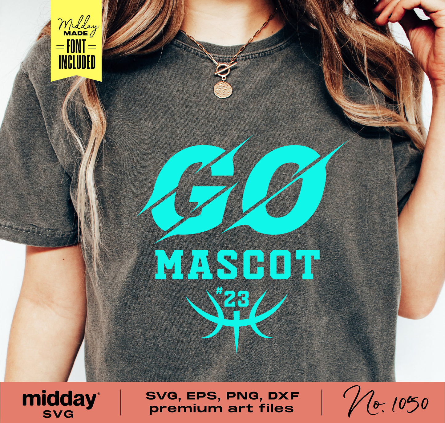 Basketball team shirt design featuring 'Go Mascot' with basketball graphic, premium SVG, EPS, PNG, DXF art files for DIY use.