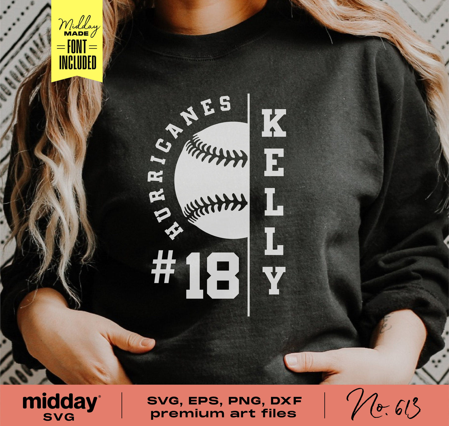 Softball team shirt with custom SVG design showcasing team name and player number, ideal for Cricut and Silhouette crafting.