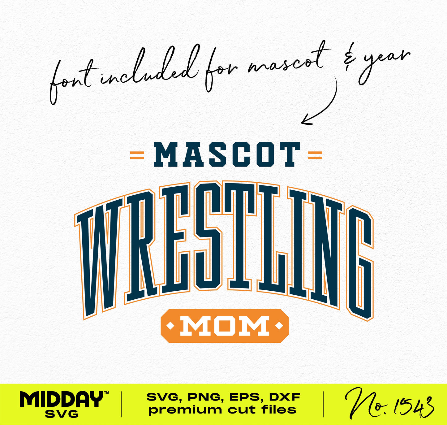 Wrestling Mom SVG design template with font inclusion, perfect for team shirts and sweatshirts, digital download for Cricut and Silhouette.