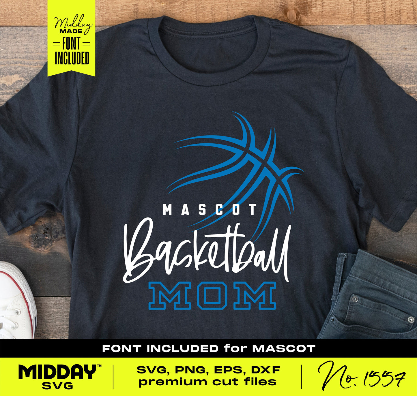 Basketball Mom shirt with SVG font included for DIY crafting, featuring Basketball basketball design for Cricut and Silhouette projects.