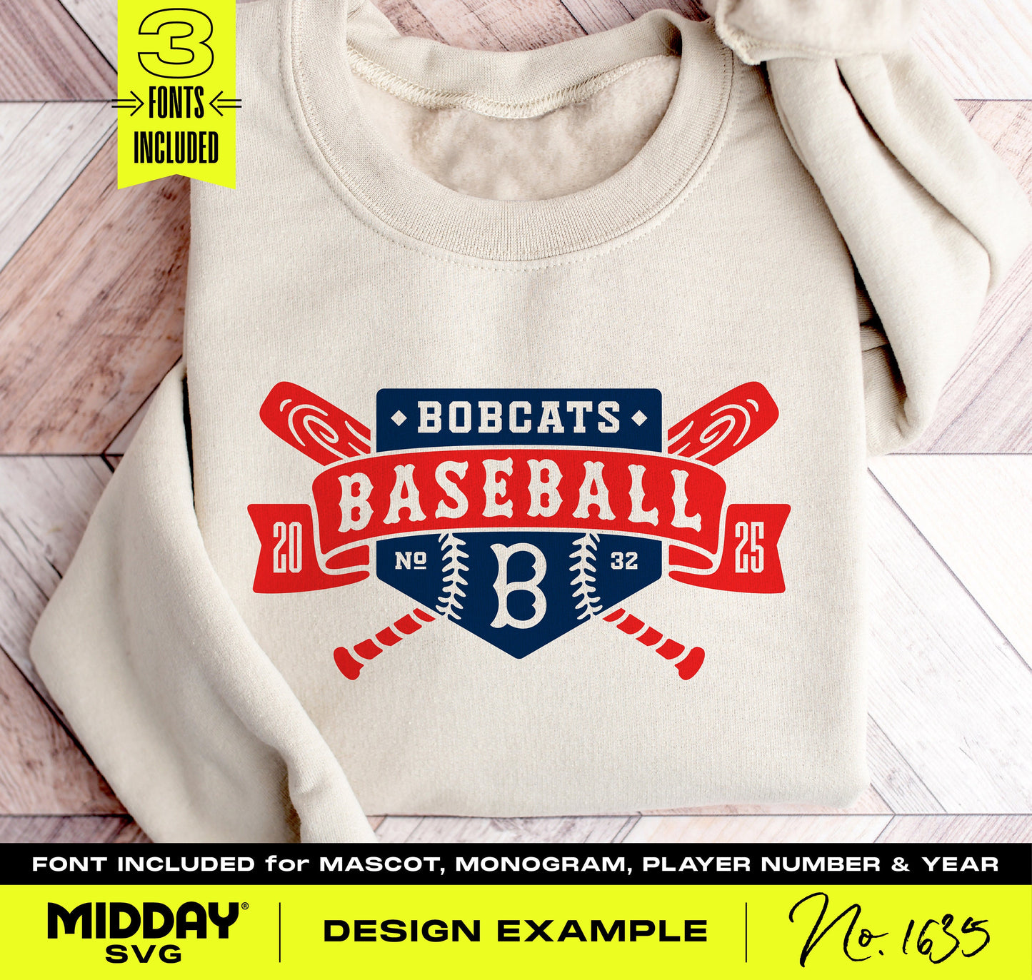 Sweatshirt with customizable baseball SVG design, featuring home plate and team logo for DIY projects and personalized team shirts.