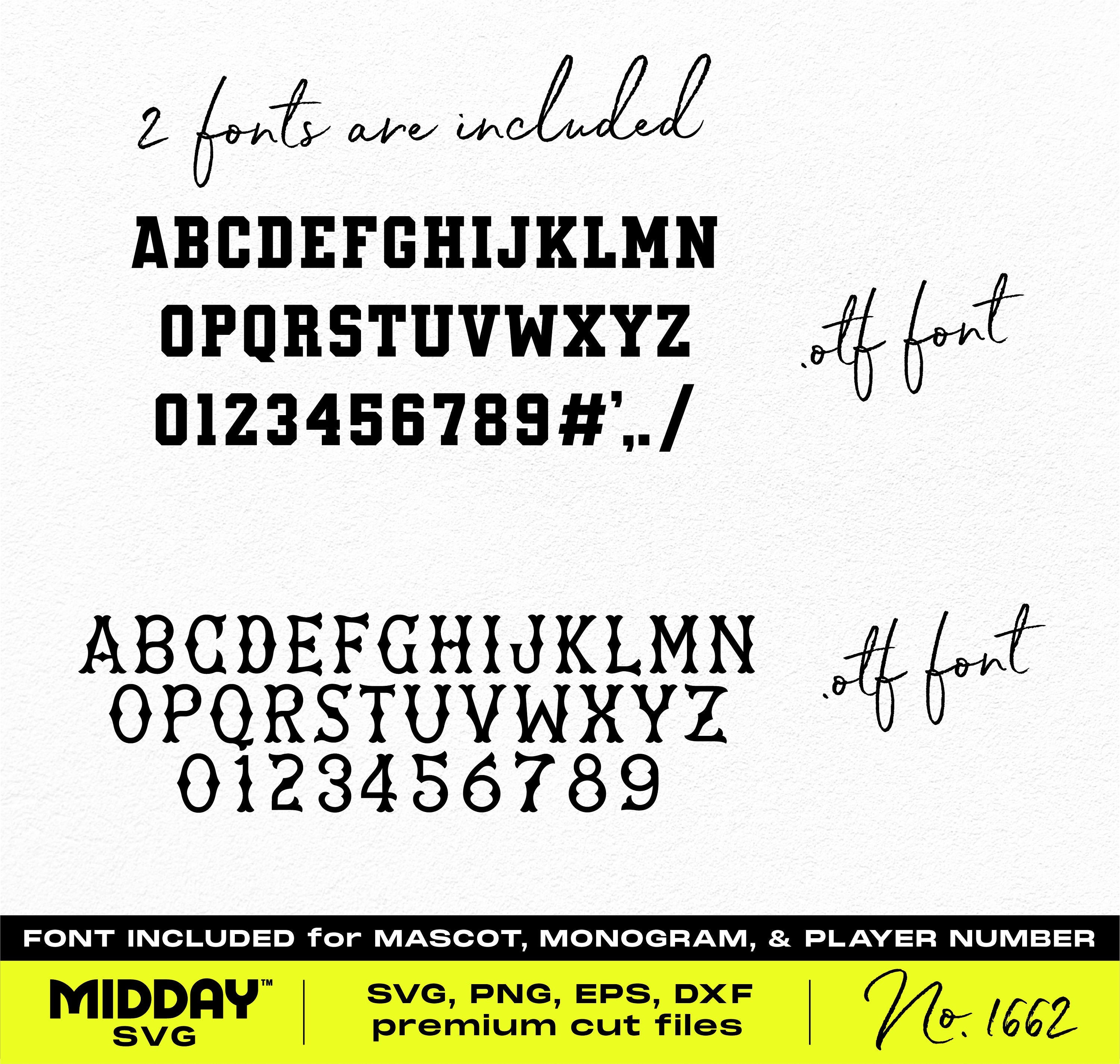 Collegiate style lacrosse design kit with fonts for team name, player number, monogram; includes SVG, PNG, EPS, DXF files.