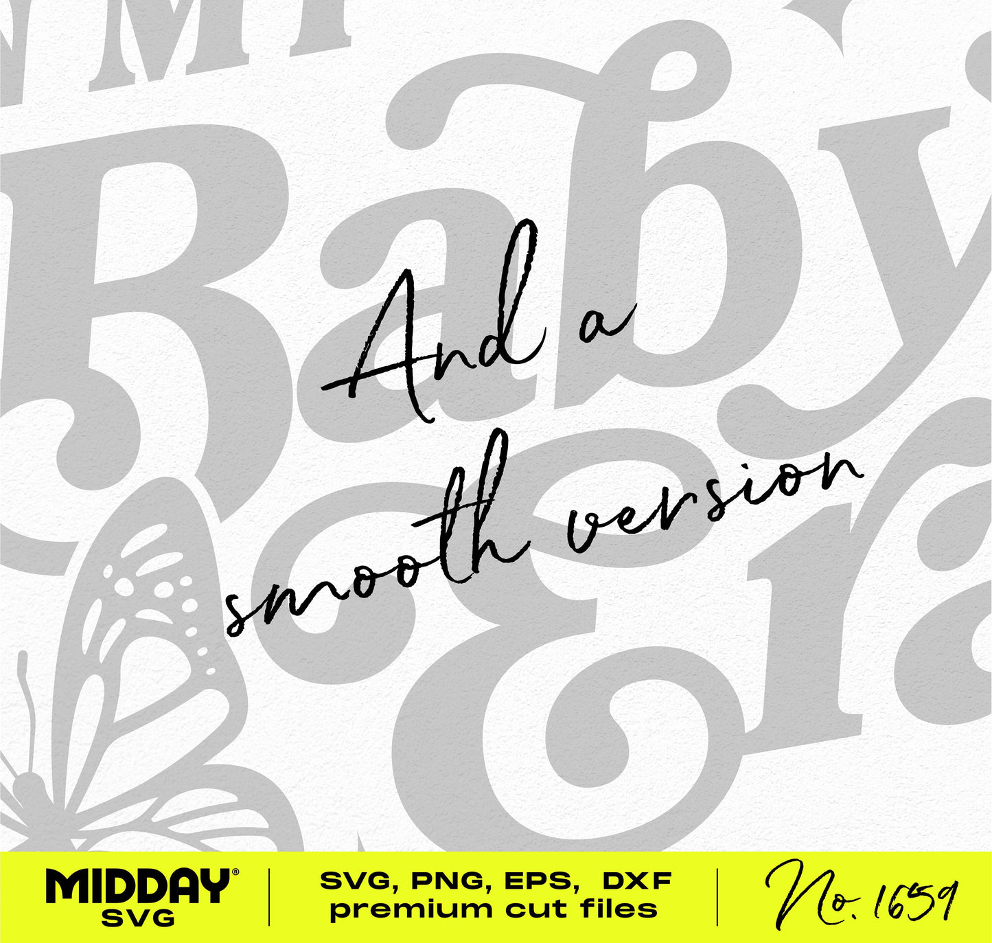 "In My Baby Era" SVG & PNG design featuring text and butterfly, perfect for baby-themed projects like shirts and nursery decor.