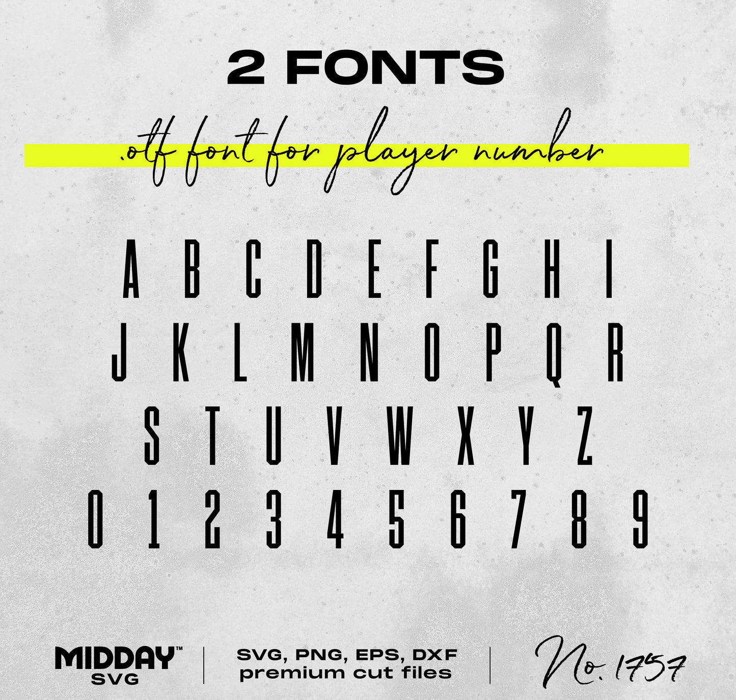 Collegiate style font sample for customizable football mom shirt design, includes alphabet and numbers for SVG cutting files.