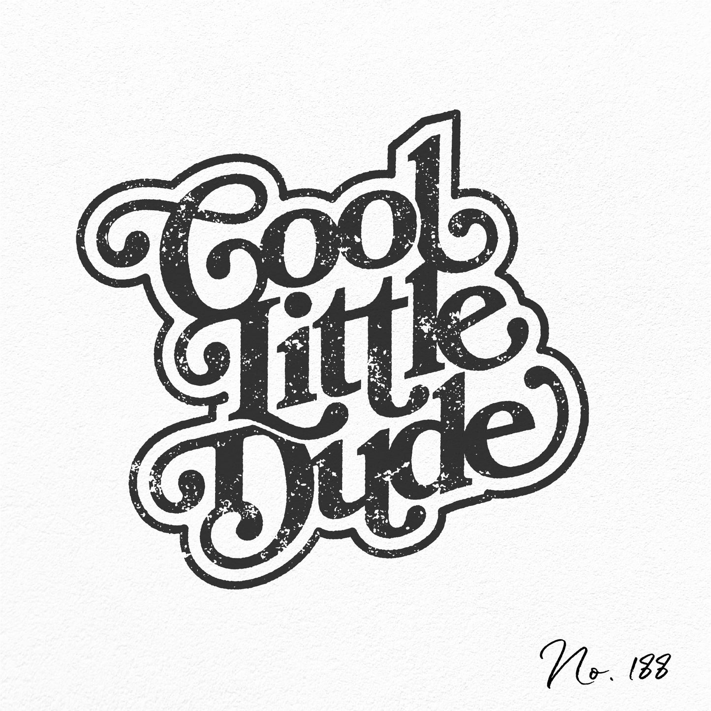 Cool Little Dude text design for baby onesie, SVG PNG DXF EPS format, perfect for crafting with Cricut and Silhouette, No. 188