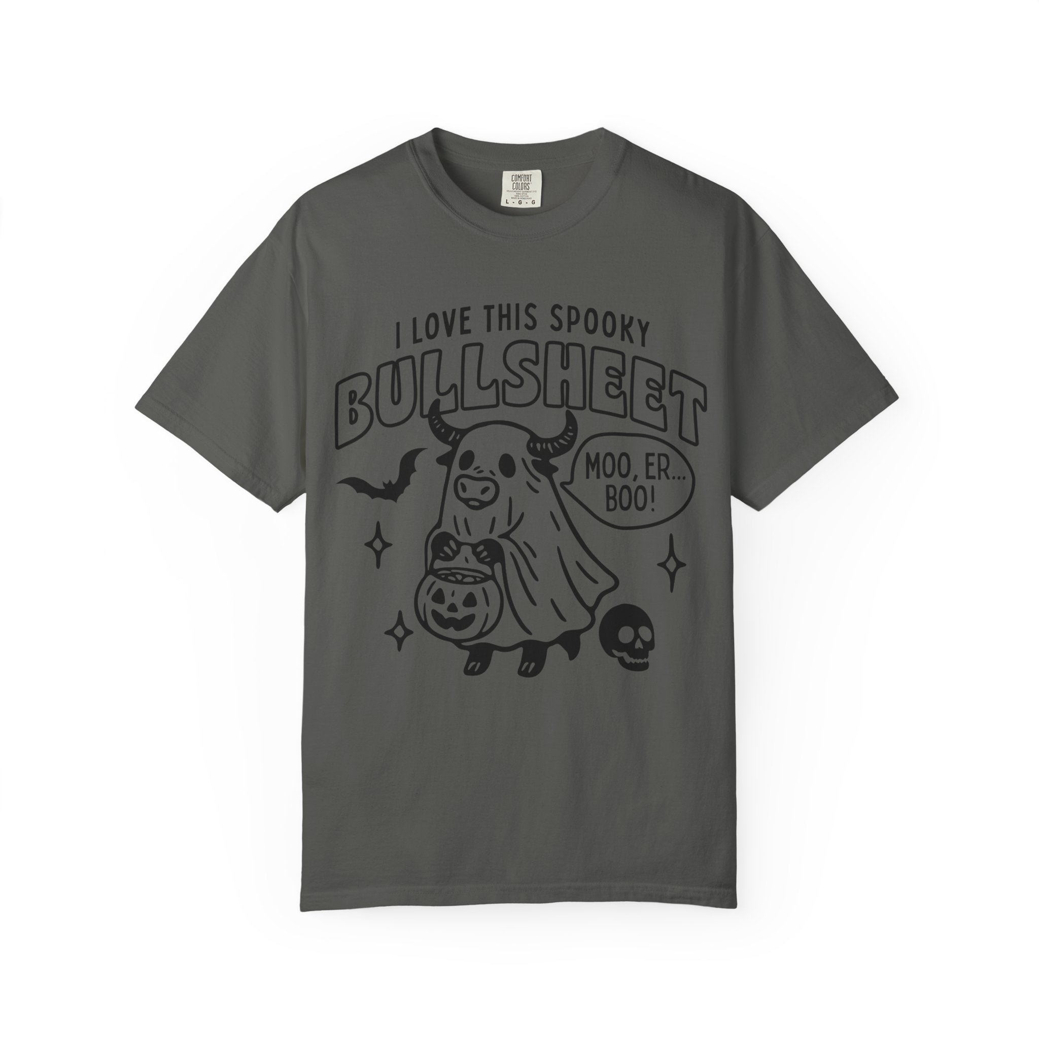 Funny Halloween Bull in Sheet Unisex T-shirt, Halloween Costume Tee, Spooky Bullshirt, Ghost Costume Shirt, Halloween Party Apparel