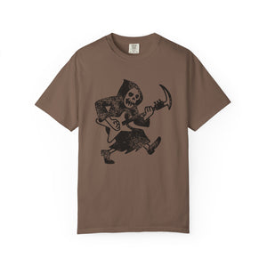 Grim Reaper Guitar Tee, Funny Halloween Unisex Shirt, Rocker T-shirt, Halloween Graphic Tee, Music Lover Gift, Halloween Costume Shirt