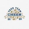 Customizable Cheer Team Template with Banner and Pom Poms - Personalize Your Team's Spirit!