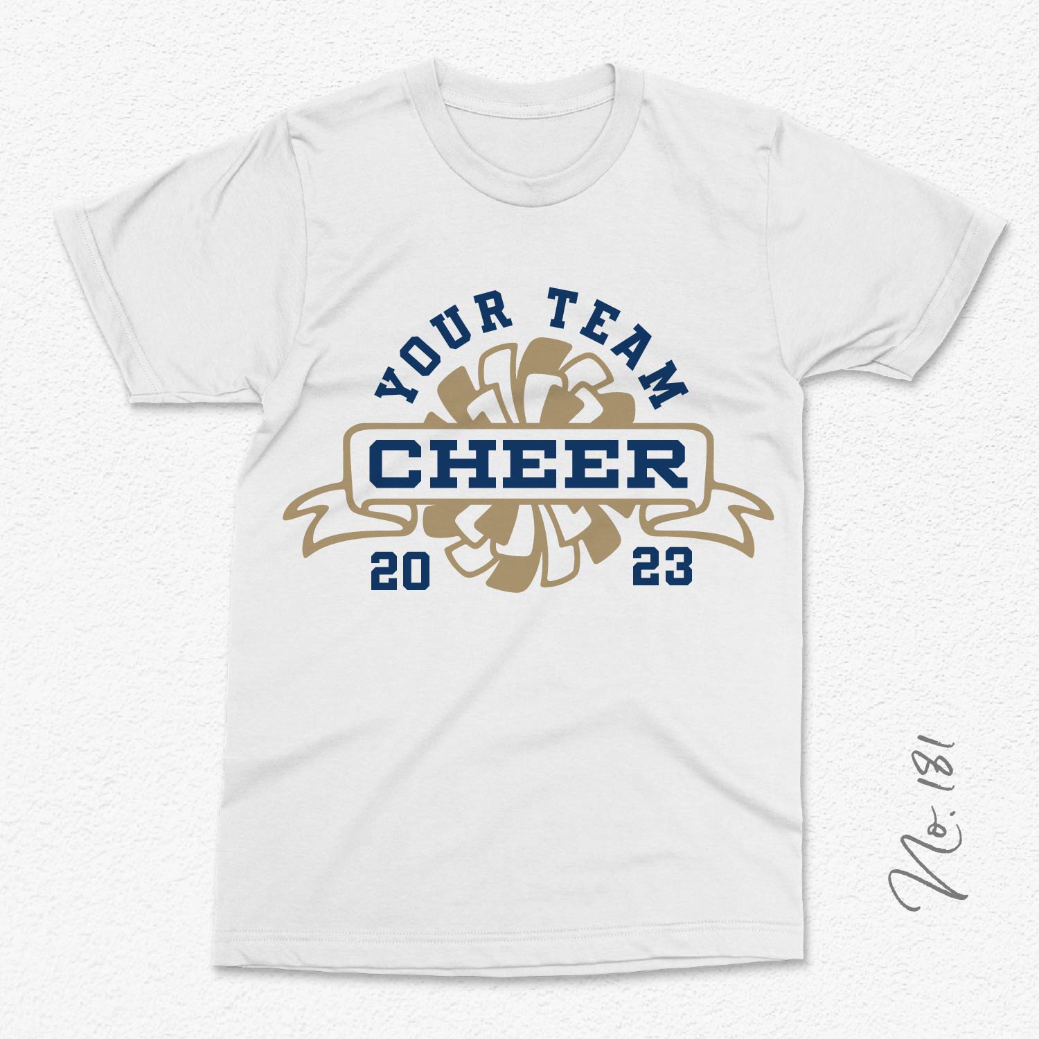 Customizable Cheer Team Template with Banner and Pom Poms - Personalize Your Team's Spirit!