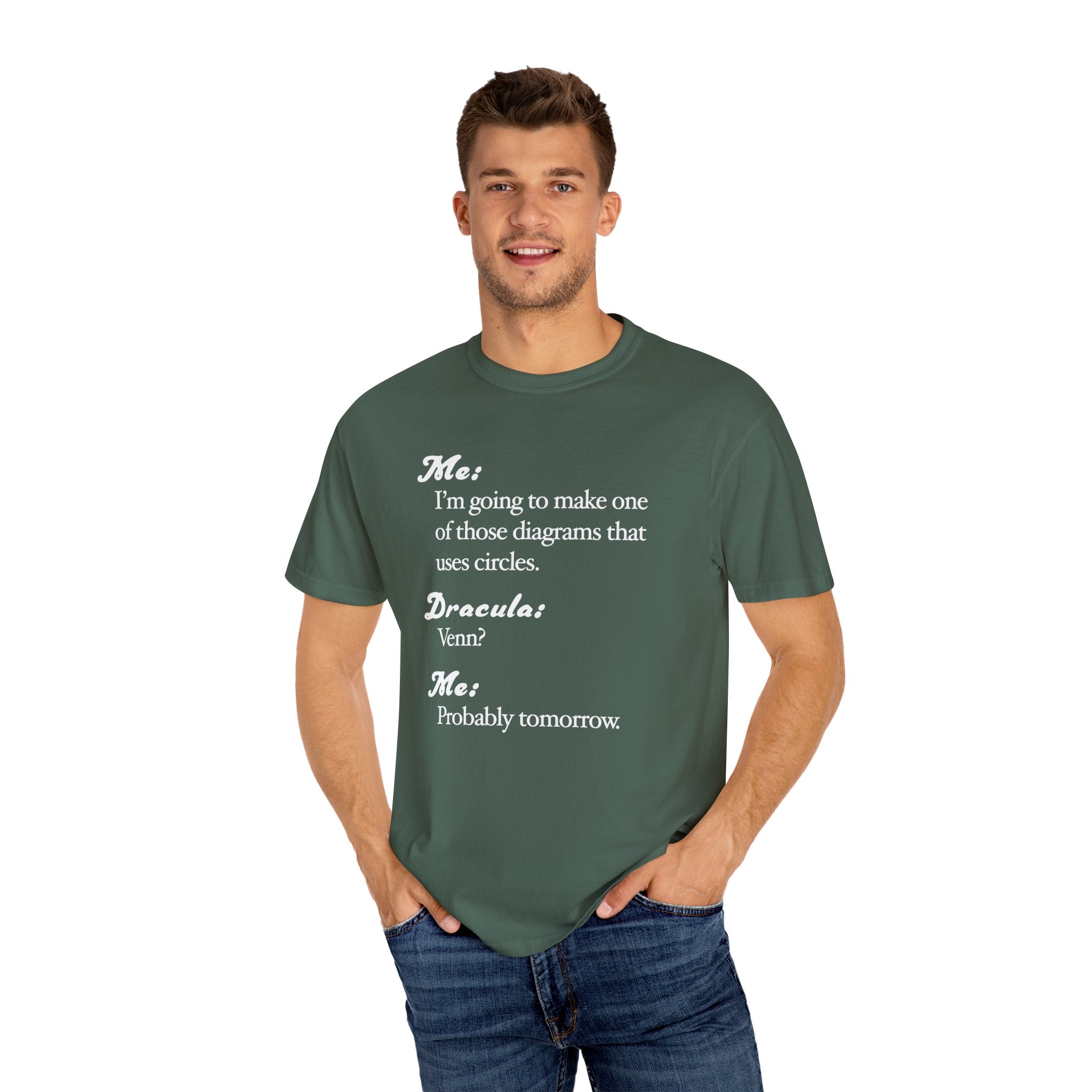 Funny Venn Diagram Dracula Shirt, Halloween Tee, Dad Joke Shirt - Unisex T-shirt, Halloween Shirt, Graphic Tee, Halloween Costume, Halloween