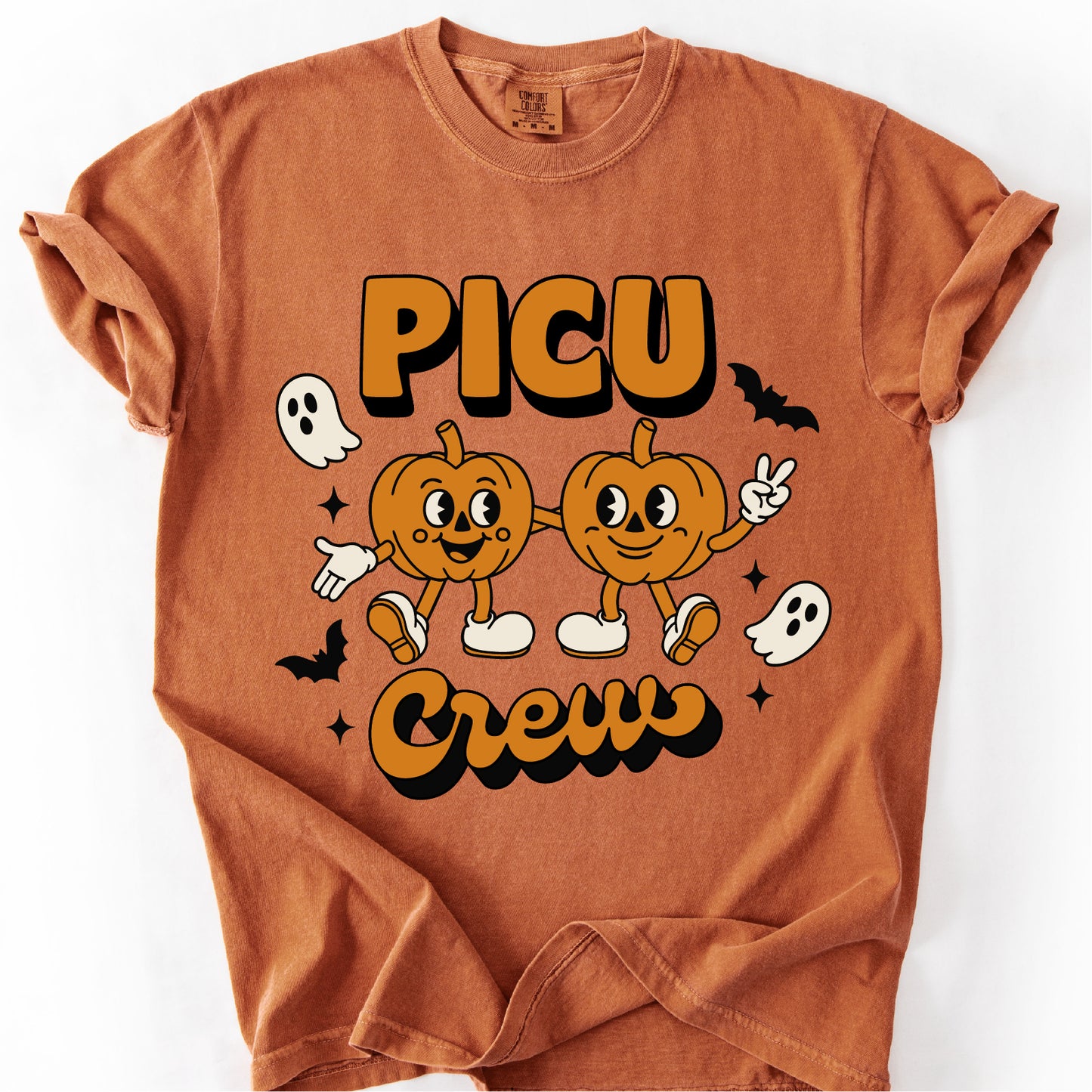 PICU Crew Nurse Halloween Shirt, Comfort Colors Shirt