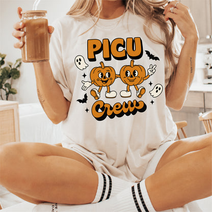 PICU Crew Nurse Halloween Shirt, Comfort Colors Shirt