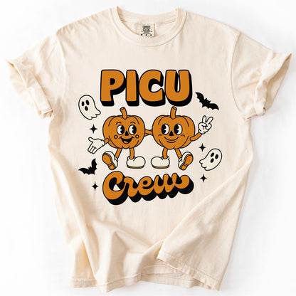 PICU Crew Nurse Halloween Shirt, Comfort Colors Shirt