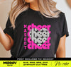 Stacked Cheer Heart Design,