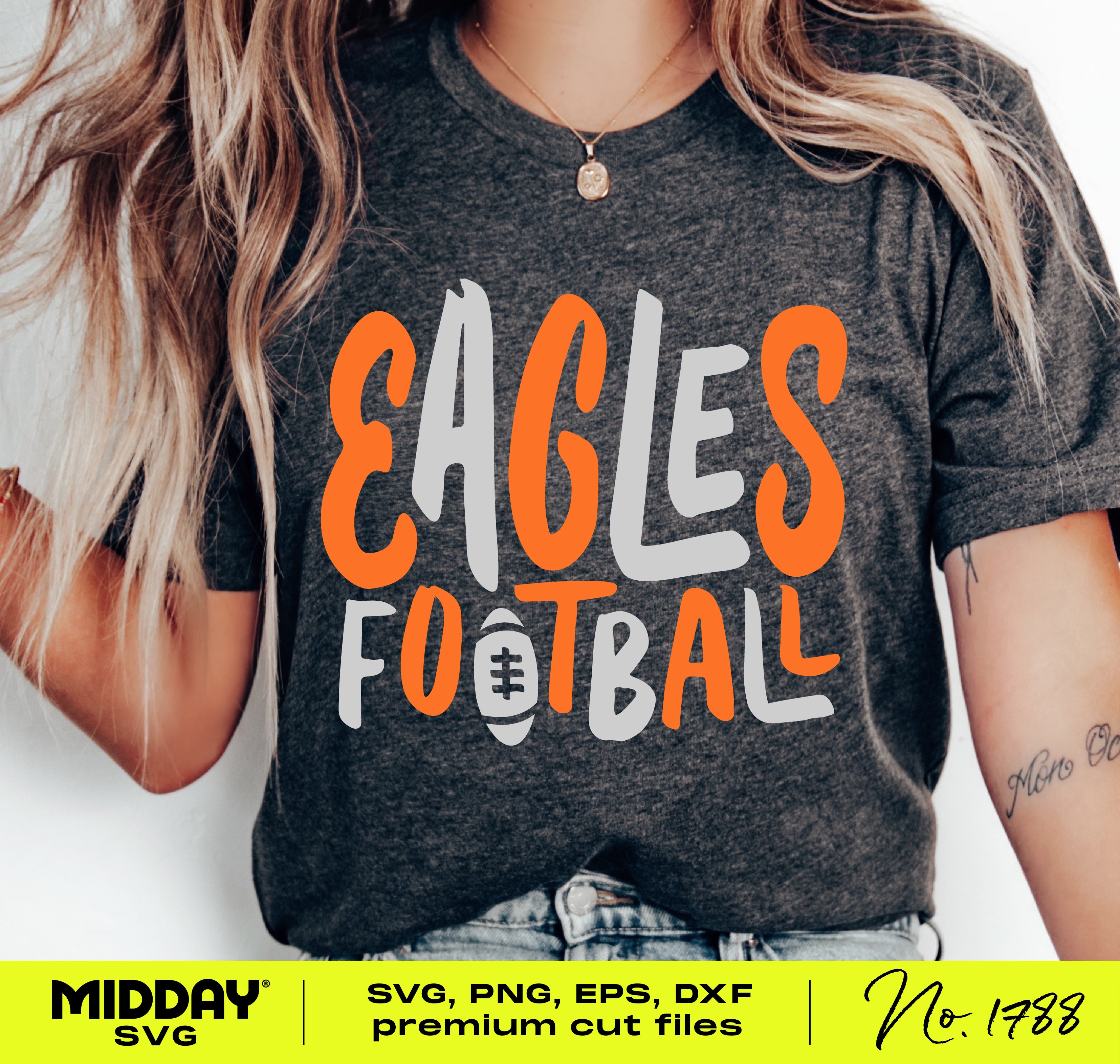 Hand Lettered Eagles Football Design