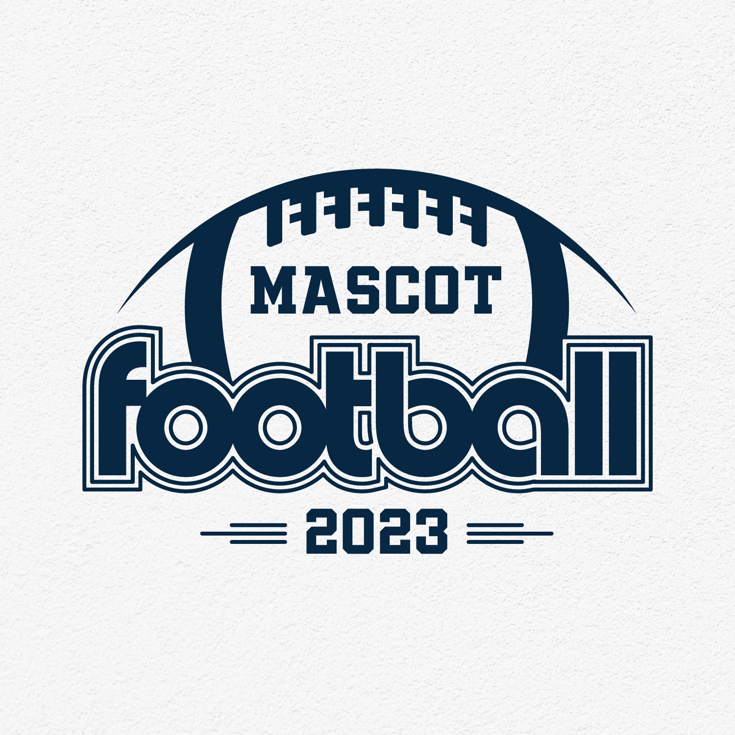 Vintage football team template design with mascot and football graphic.