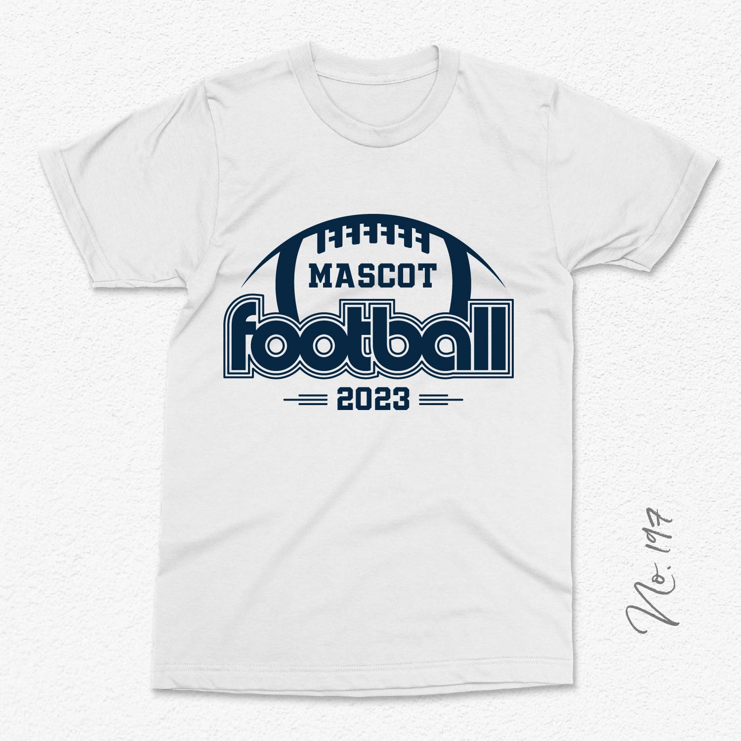 Vintage Football Team T-Shirt with Mascot Football 2023 Design